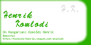 henrik komlodi business card